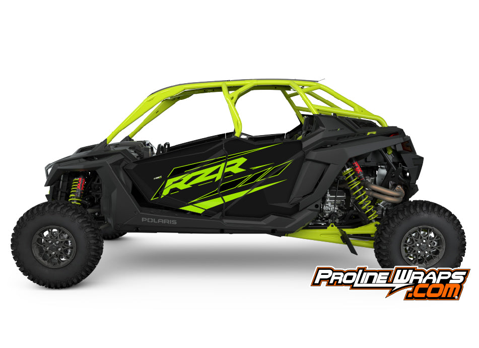 2024 Polaris RZR Pro R4 Four Door Factory Graphic Kit Matte Onyx B