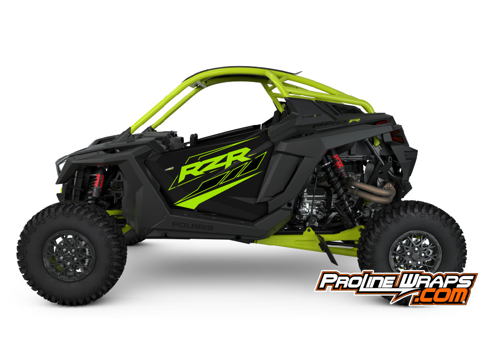 2024 Polaris RZR Pro R - Two Door Factory Graphic Kit - Matte Onyx Bla ...
