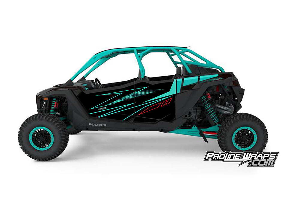 2025 Polaris RZR Pro R4 - Four Door Factory Graphic Kit - Radiant Gree ...