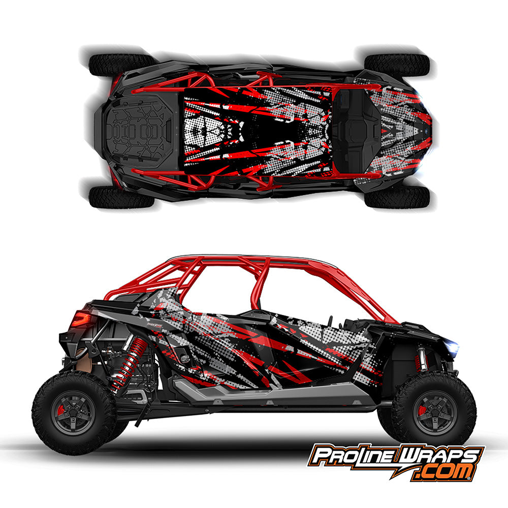Proline Wraps Series Graphics - Dots Grunge - Polaris RZR Pro XP4