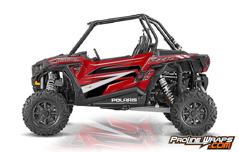 2016 Polaris RZR XP 1000 EPS Two Door Factory Graphic Kit Sunset Red