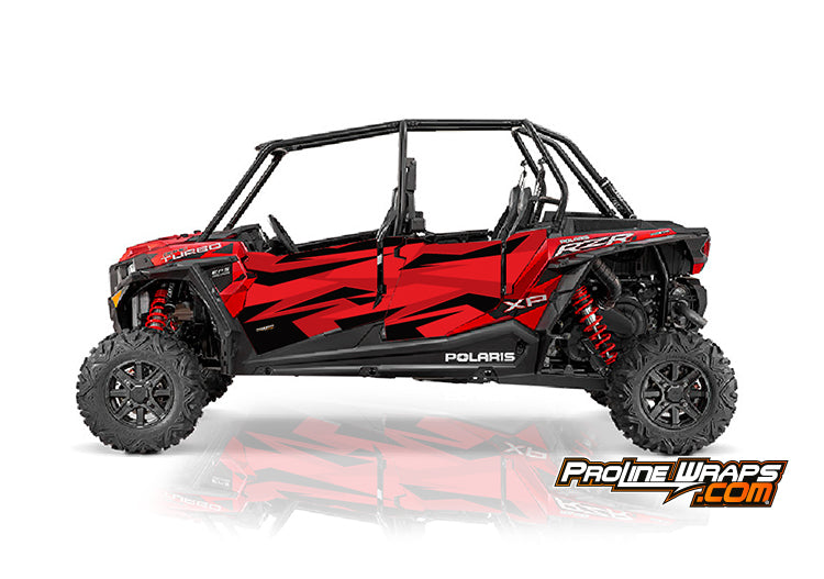 2016 Polaris RZR XP 4 Turbo EPS Four Door Factory Graphic Kit Sunset Red Matte