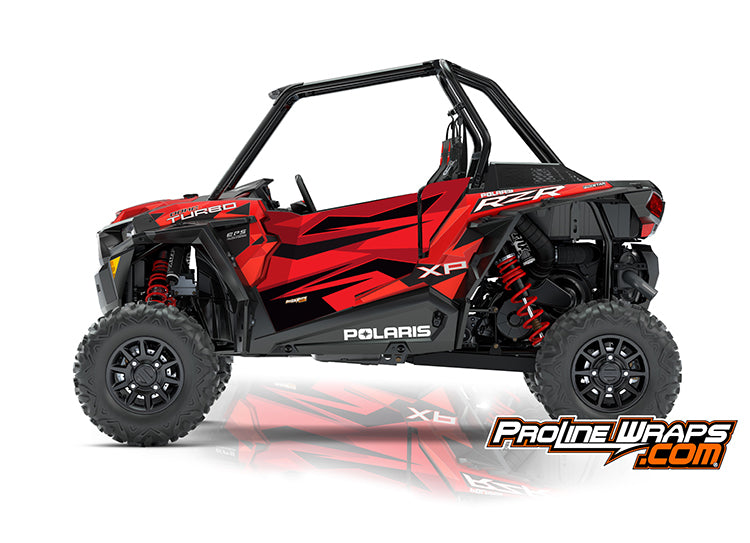 2018 Polaris RZR XP Turbo EPS Two Door Factory Graphic Kit Sunset Red