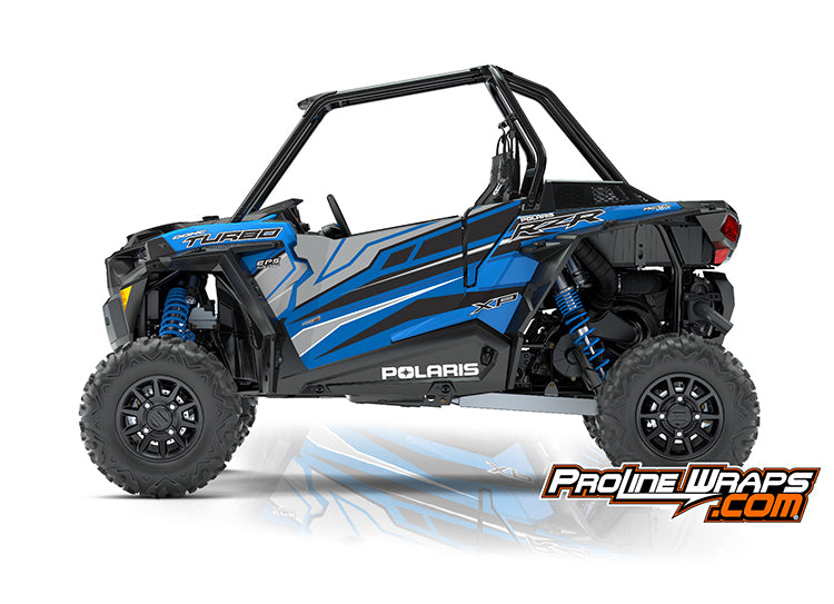 FULL SIZE ダーター01ピエロ 2018 Polaris RZR XP Turbo EPS Two Door Factory Door Graphic Kit