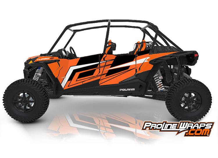 50 Caliber Racing 4-Point Harness – Youth Fit 2" Strap – Orange For Polaris RZR