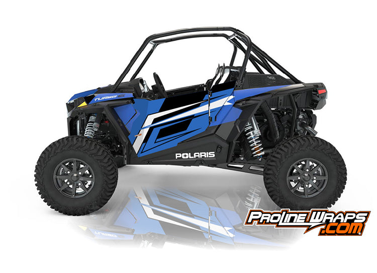 2021 Polaris RZR XP Turbo S Two Door Factory Graphic Kit Radar Blue