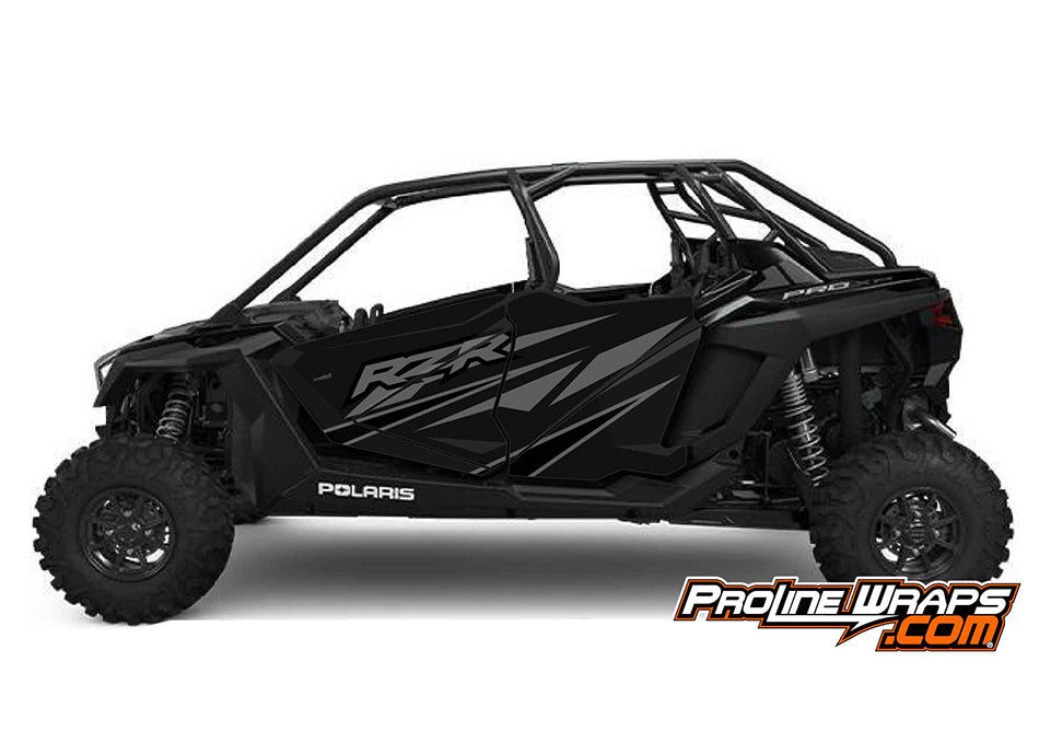 2022 Polaris RZR Pro XP 4- Cruiser Black- Factory Aluminum Doors Graphics Kit
