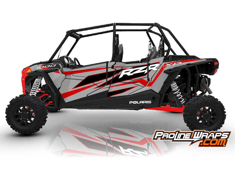 2022 Polaris RZR XP4 1000 EPS Four Door Factory Graphic Kit Indy Red