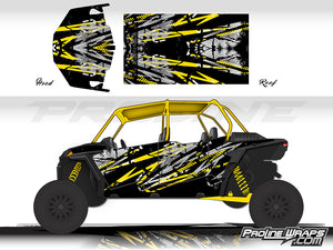Proline Wraps Series Graphics - Dots Grunge - Polaris RZR XP 4 Turbo