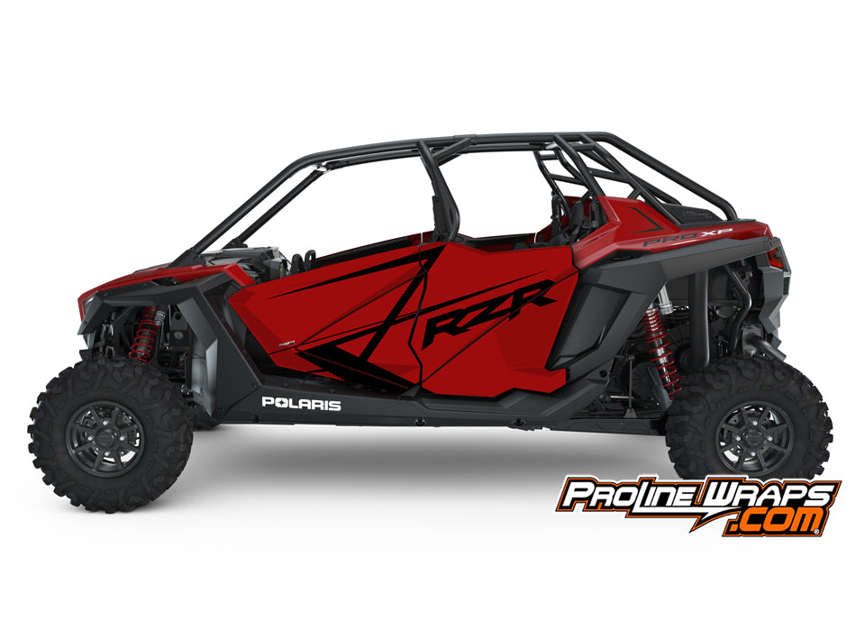 Red Rzr Deco 2021 Polaris RZR Pro XP 4- Performance Red- Factory Aluminum Doors Gra ...